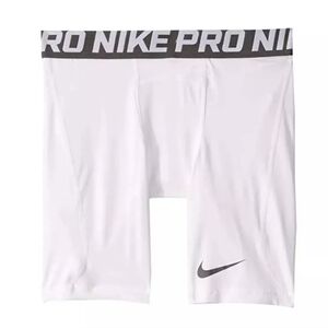 Nike Boys White Athletic Pro Shorts Size X- Small